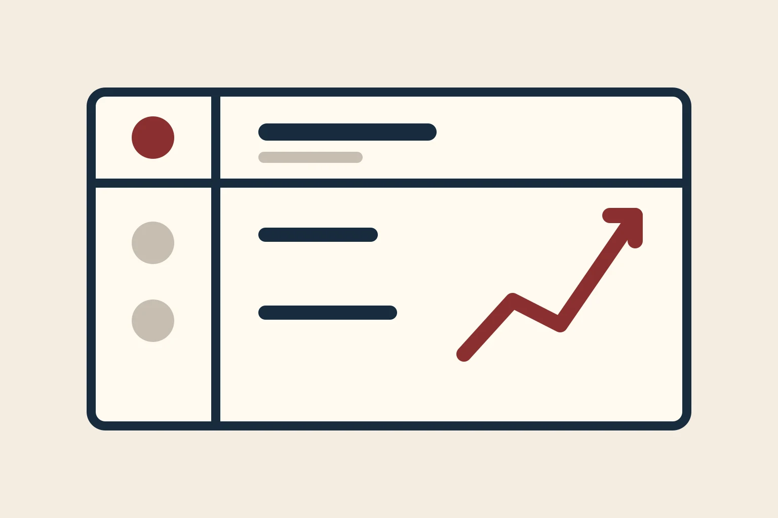 Abstract illustration of a professional register with a rising count